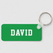 Eenvoudige, op maat gesneden groene rugzak sleutelhanger (Voorkant)
