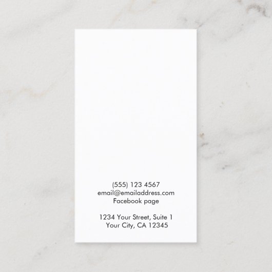 Eenvoudige, op maat gesneden Logo-beeldscherm met  Visitekaartje (Achterkant)