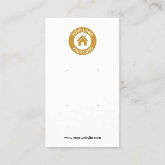 Eenvoudige, op maat gesneden Logo-beeldscherm met  Visitekaartje (Voorkant)