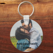 eenvoudige, op maat gesneden monogram paar sleutelhanger (Voorkant)