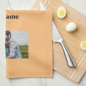 eenvoudige, op maat gesneden monogram     theedoek (Quarter Fold)