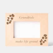 Eenvoudige Opa Bloemen Custom Wood Afbeelding Lijs Gegraveerde Lijstjes (Voorkant)