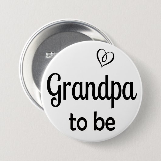 Eenvoudige Opa om Baby shower Pin Button te zijn (Voorkant /achterkant)