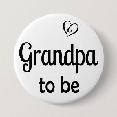 Eenvoudige Opa om Baby shower Pin Button te zijn (Voorkant)