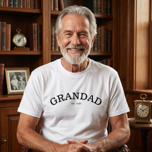 Eenvoudige Opa Oprichtte Douane Jaar Opa T-shirt