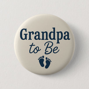 Eenvoudige Opa word babyvoetjes Ronde Button 5,7 Cm