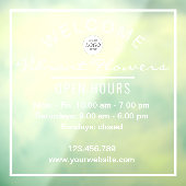 Eenvoudige open-urenopslag welkomstgebarentekens raamsticker (Vel 3)