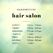 Eenvoudige openingsuren kapsalon onderneming raamsticker (Vel 3)