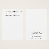 Eenvoudige ophaalkaart voor studenproducten visitekaartje (Voorkant /achterkant)