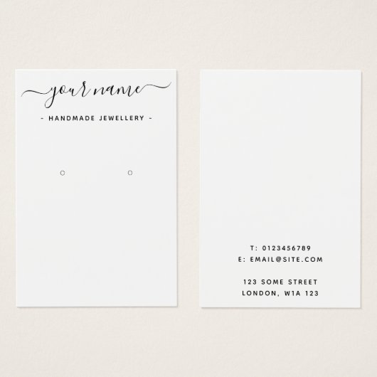 Eenvoudige ophaalkaart voor studenproducten visitekaartje (Voorkant /achterkant)