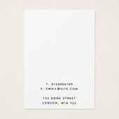 Eenvoudige ophaalkaart voor studenproducten visitekaartje (Achterkant)