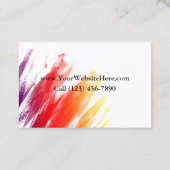 Eenvoudige opmaak en kleurig ontwerp schilderen visitekaartje (Achterkant)