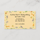 Eenvoudige oppas Visitekaartjes (Voorkant)