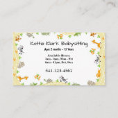 Eenvoudige oppas Visitekaartjes (Voorkant)