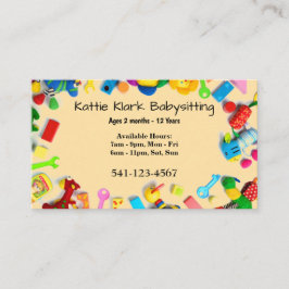 Eenvoudige oppas Visitekaartjes