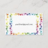 Eenvoudige oppas Visitekaartjes (Achterkant)