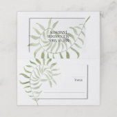 Eenvoudige opslag | Fern | Greenery Wedding Design Plaatskaartje (Buitenkant ongevouwen)