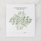 Eenvoudige opslag | wit | Greenery Wedding Design Plaatskaartje (Buitenkant ongevouwen)
