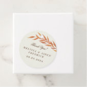 Eenvoudige Oranje bijkantoren najaar huwelijk Bedankjes Labels (In situ)