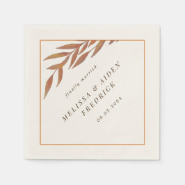 Eenvoudige Oranje bijkantoren najaar huwelijk Servet