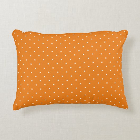 Eenvoudige Oranje en witte pooldots Accent Kussen (Voorkant)
