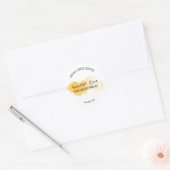 Eenvoudige Oranje en witte Waterverf etiketten (Envelop)