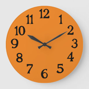 Eenvoudige Oranje Gewone Klok