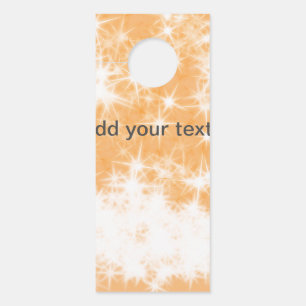 Eenvoudige oranje glittersparkelsterren voeg uw te deurhanger