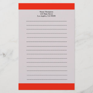 Eenvoudige Oranje kleur Briefpapier