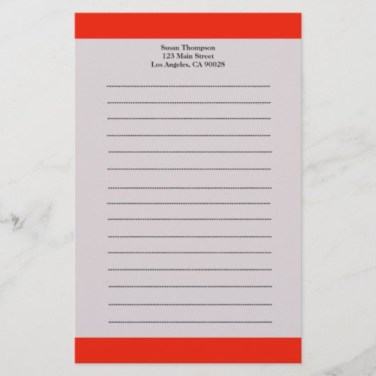 Eenvoudige Oranje kleur Briefpapier (Voorkant)