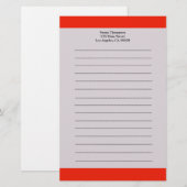 Eenvoudige Oranje kleur Briefpapier (Voorkant / Achterkant)