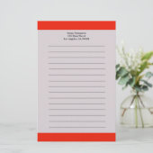 Eenvoudige Oranje kleur Briefpapier (Staand voorkant)