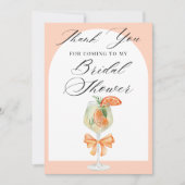 Eenvoudige Oranje liefde op het eerste Spritz-Vrij Bedankkaart (Voorkant)