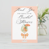 Eenvoudige Oranje liefde op het eerste Spritz-Vrij Bedankkaart (Staand voorkant)