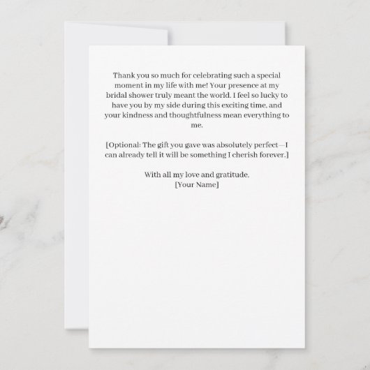 Eenvoudige Oranje liefde op het eerste Spritz-Vrij Bedankkaart (Achterkant)