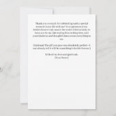 Eenvoudige Oranje Liefde Op Het Eerste Spuitstuk B Bedankkaart (Achterkant)