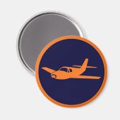 Eenvoudige oranje marineblauwe vliegtuigmagneten magneet (Voorkant / Achterkant)