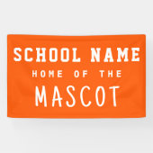 Eenvoudige Oranje School Huis van de Mascotte Spandoek (Horizontaal)