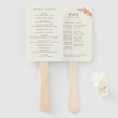 Eenvoudige Oranje tak van het Val Wedding Handwaaier (Voorkant en achterkant)