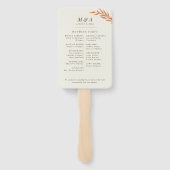 Eenvoudige Oranje tak van het Val Wedding Handwaaier (Achterkant)