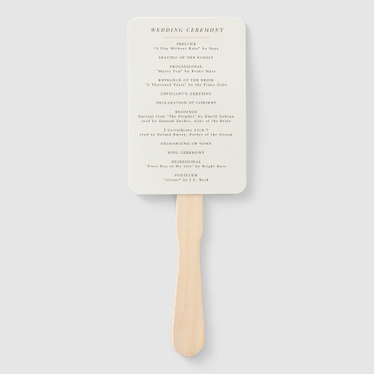 Eenvoudige Oranje tak van het Val Wedding Handwaaier (Voorkant)