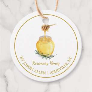Eenvoudige Organische Rozemarijn Geïnfundeerde Hon Bedankjes Labels
