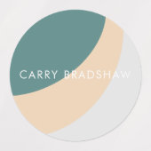 Eenvoudige Organische Shapes Sherbet Pastel Labels (Design 2)