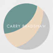 Eenvoudige Organische Shapes Sherbet Pastel Labels (Design 1)