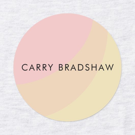 Eenvoudige organische vormen Sherbet pastel Labels (Design 2)