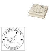 Eenvoudige Origami Custom Handmade with love, Rubberstempel (Gestempeld)