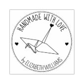 Eenvoudige Origami Custom Handmade with love, Rubberstempel (Afrduk)