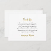 Eenvoudige orthodoxe christelijke doop bedankkaart (Voorkant / Achterkant)