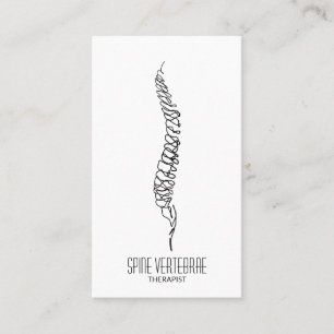 eenvoudige orthopedisch arts wervelkolomwervels visitekaartje