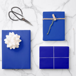 Eenvoudige Oude UA Hertog Blauwe Tinten 3 Tinten Inpakpapier Vel